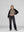 Chaqueta Mujer Elena Relaxed Cuello En V Manga Caída Negro Lineatre