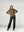 Chaqueta Mujer Constanza Relaxed Cuello Alto Tipo Chaqueta Manga Ajustada Chocolate Lineatre