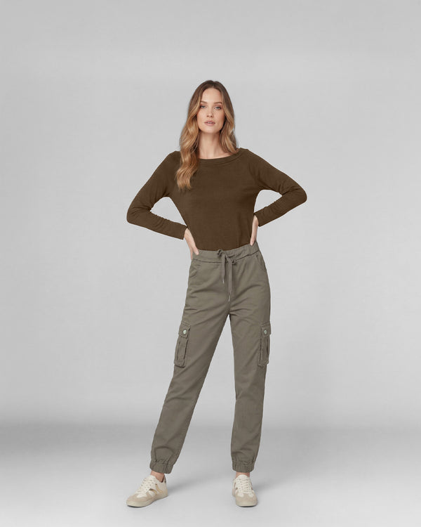 Pantalon Mujer Rosario Relaxed Fango Lineatre