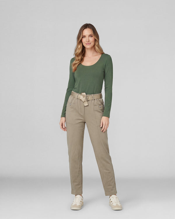 Pantalon Mujer Ada Regular Fango Lineatre