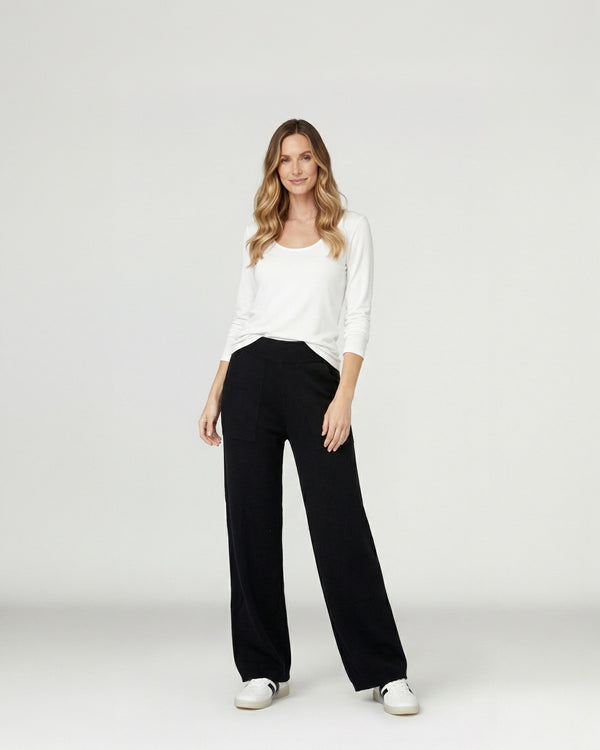 Pantalon Mujer Giovanna Regular Negro Lineatre