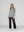 Sweater Mujer Josefa Slim Fit Cuello Alto Redondo Manga Ajustada Gris Lineatre