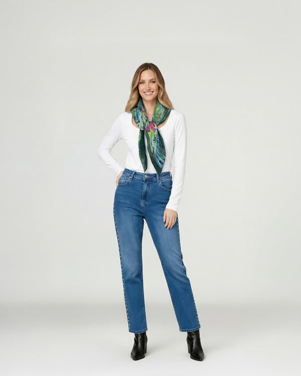 Pañuelo Mujer Rocío Verde Lineatre