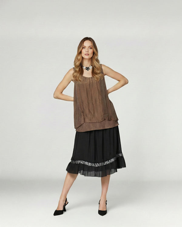 Collar Mujer Priscilla Negro Lineatre