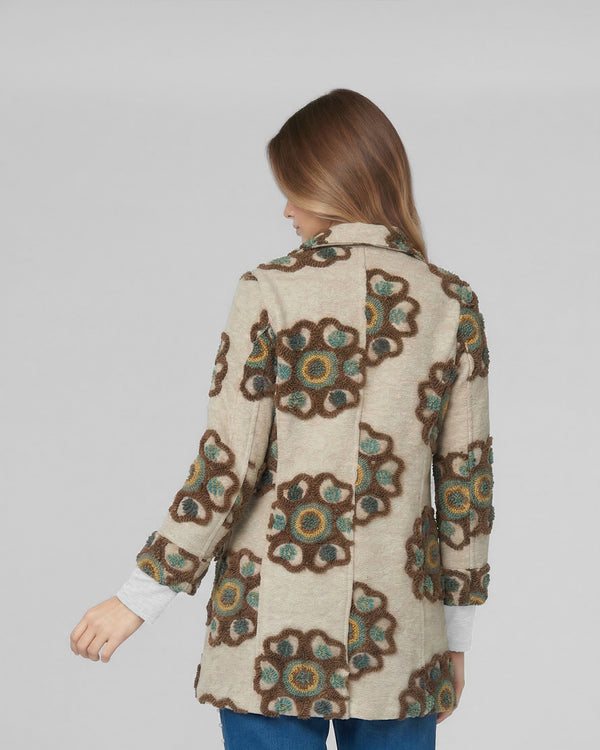 Abrigo Mujer Pilar Regular  Manga Suelta Beige Lineatre