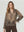 Blusa Mujer Javiera Relaxed Cuello En V Manga Suelta Leopardo Lineatre