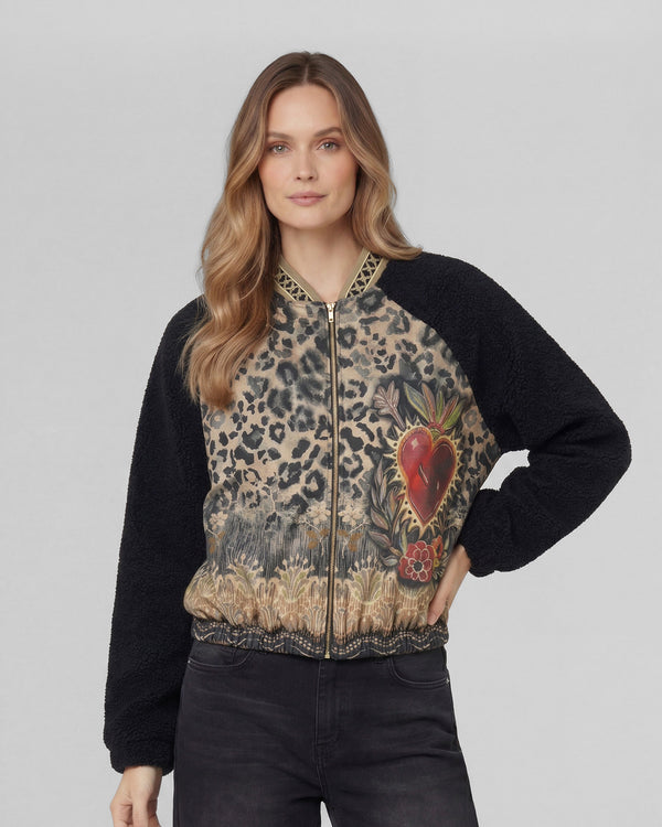 Chaqueta Mujer Elena Relaxed Cuello En V Manga Caída Negro Lineatre