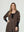 Spolverino Mujer Isidora Overside Cuello Redondo Manga Suelta Chocolate Lineatre