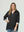 Spolverino Mujer Isidora Overside Cuello Redondo Manga Suelta Negro Lineatre