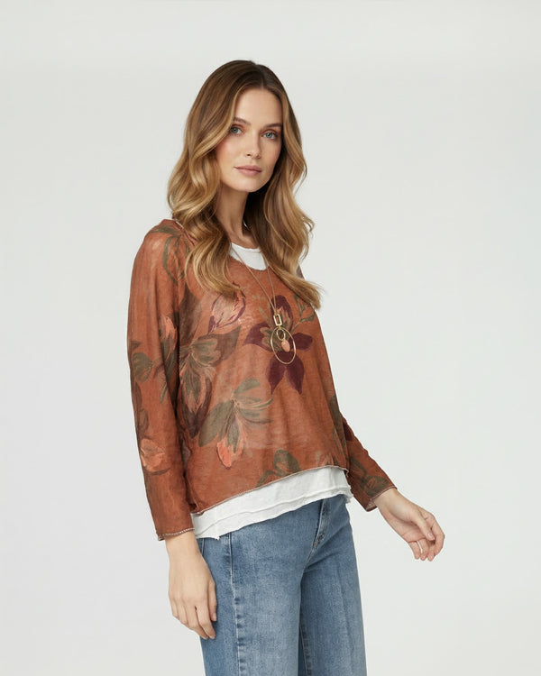 Polera Mujer Elisa Burdeo Lineatre