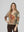 Polera Mujer Josefina Overside Cuello En V Manga Caída Camel Lineatre