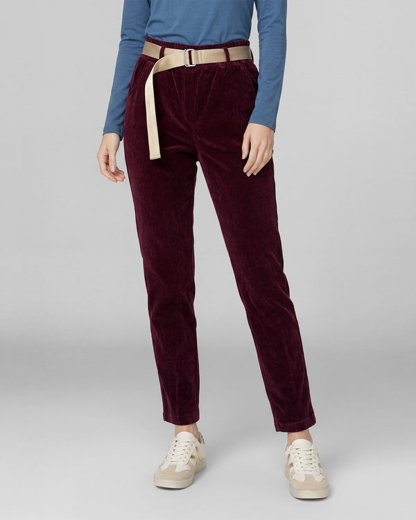 Pantalon Mujer Isabella Regular Vino Lineatre