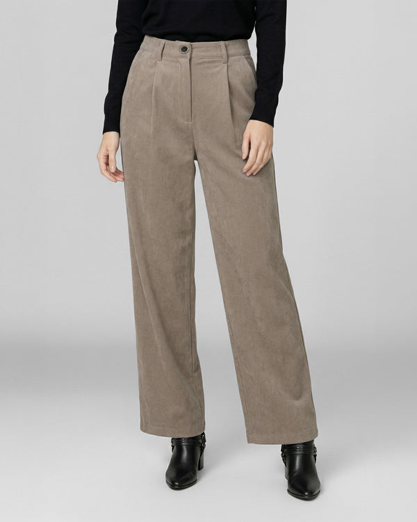 Pantalon Mujer Paulina Relaxed Fango Lineatre