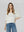 Sweater Mujer Anna Relaxed Cuello En V Manga Caída Crudo Lineatre