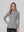 Sweater Mujer Josefa Slim Fit Cuello Alto Redondo Manga Ajustada Gris Lineatre