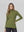 Sweater Mujer Josefa Slim Fit Cuello Alto Redondo Manga Ajustada Militar Lineatre
