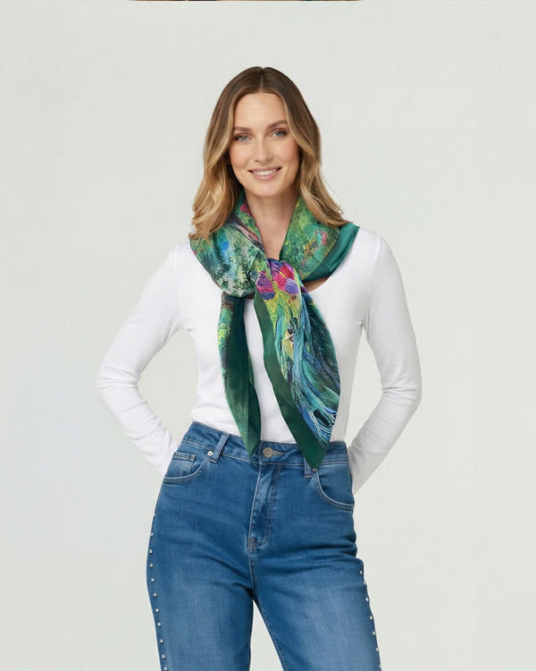 Pañuelo Mujer Rocío Verde Lineatre