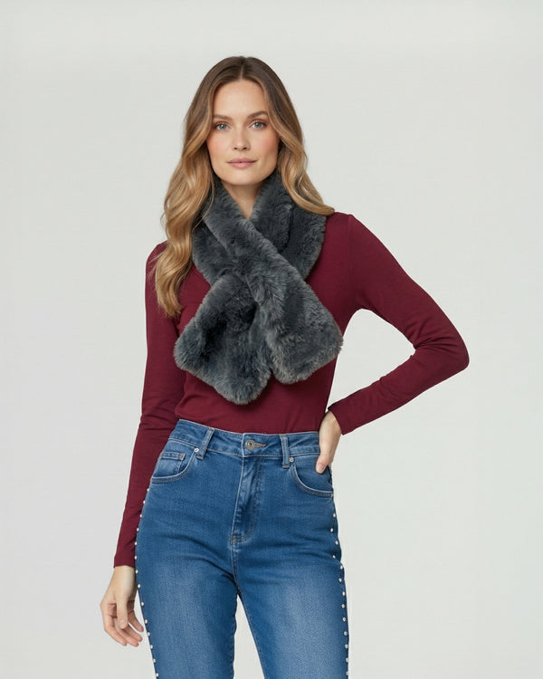 Cuello Mujer Stella Gris Lineatre