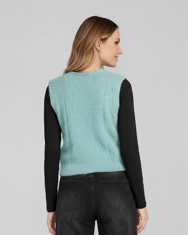 Gillet Mujer Fernanda Relaxed Cuello En V Cielo Lineatre