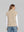 Gillet Mujer Antonia Relaxed Cuello Medio Alto Con Cierre Manga Caída Beige Lineatre