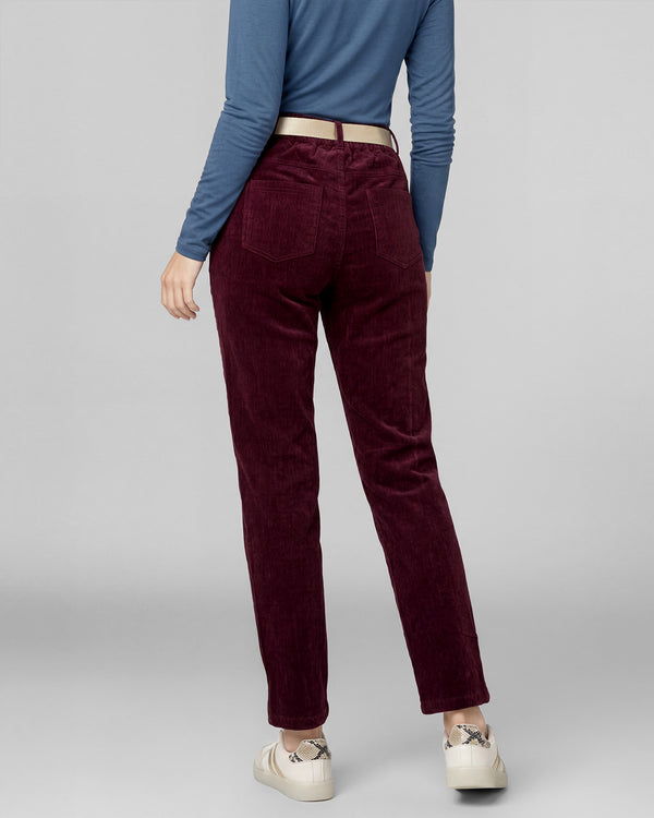 Pantalon Mujer Isabella Regular Vino Lineatre