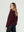 Sweater Mujer Mara Relaxed Cuello En V Manga Caída Vino Lineatre