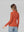 Sweater Mujer Josefa Slim Fit Cuello Alto Redondo Manga Ajustada Naranjo Lineatre
