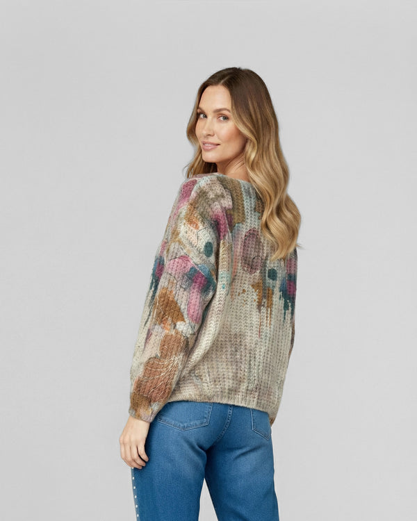 Sweater Mujer Veronica Relaxed Cuello Redondo Manga Caída Coccio Lineatre