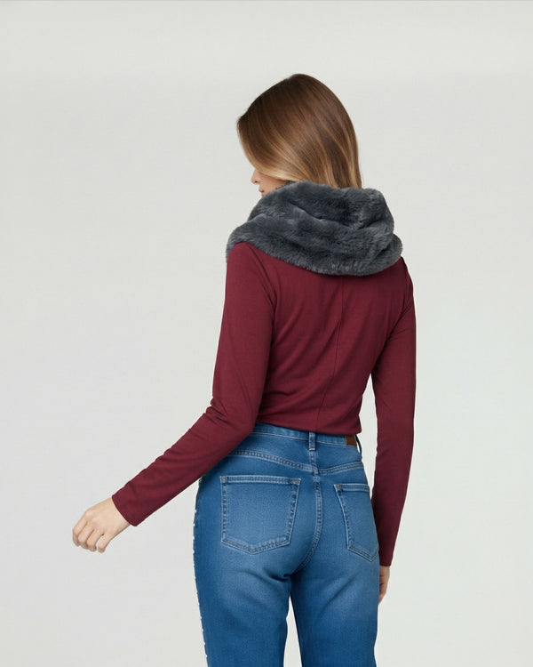 Cuello Mujer Stella Gris Lineatre