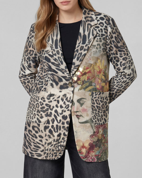 Abrigo Mujer Soledad Relaxed Cuello Con Solapa Manga Caída Beige Lineatre