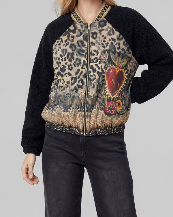 Chaqueta Mujer Elena Relaxed Cuello En V Manga Caída Negro Lineatre