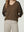 Poleron Mujer Montserrat Relaxed Cuello En V Manga Caída Chocolate Lineatre