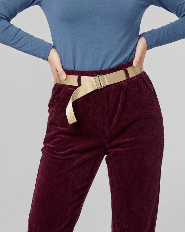 Pantalon Mujer Isabella Regular Vino Lineatre