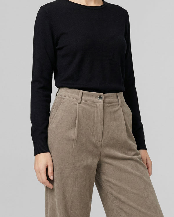 Pantalon Mujer Paulina Relaxed Fango Lineatre