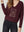 Sweater Mujer Mara Relaxed Cuello En V Manga Caída Vino Lineatre