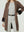 Cardigan Mujer Renata Relaxed Cuello Con Solapa Manga Acampanada Chocolate Lineatre