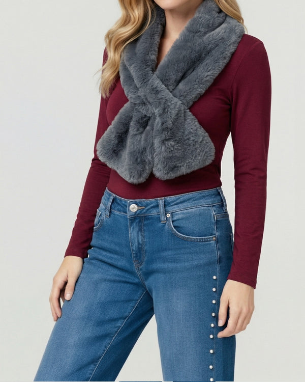 Cuello Mujer Stella Gris Lineatre
