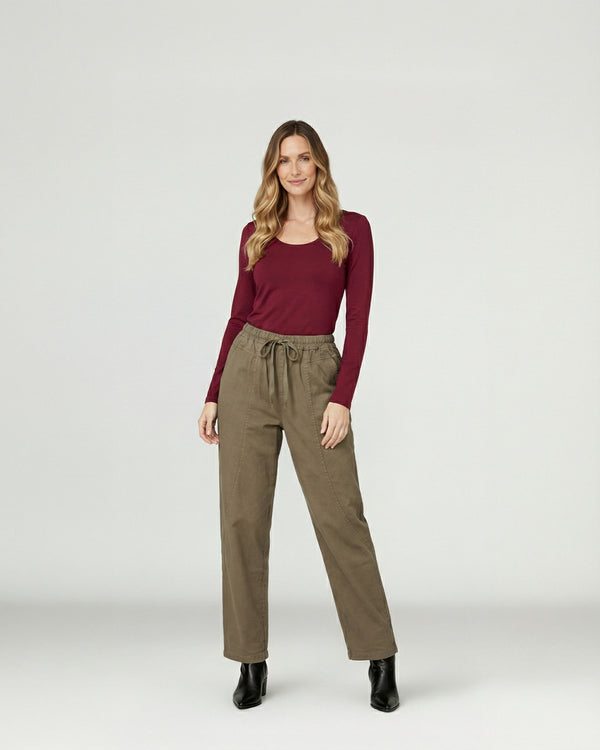 Pantalon Mujer Carmen Regular Taupe Lineatre