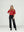 Poleron Mujer Consuelo Relaxed Cuello Redondo Manga Acampanada Rojo Lineatre