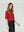 Poleron Mujer Consuelo Relaxed Cuello Redondo Manga Acampanada Rojo Lineatre