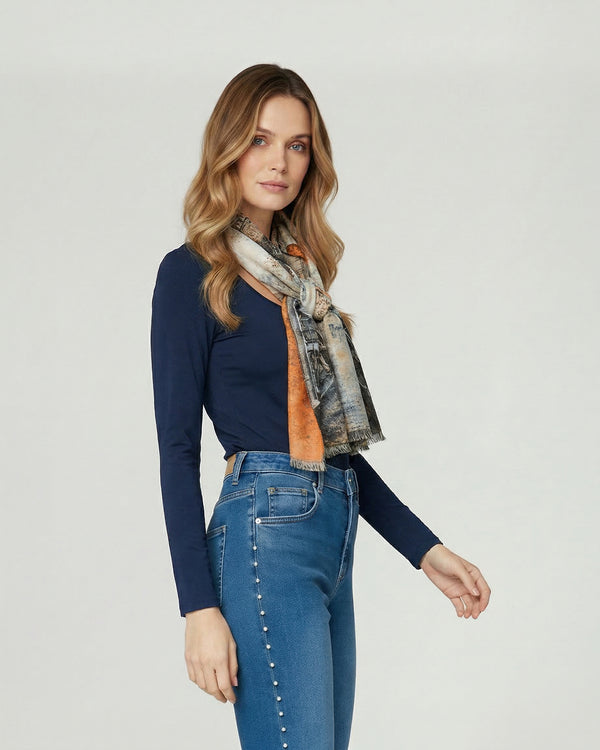Echarpe Mujer Paulina Taupe Lineatre