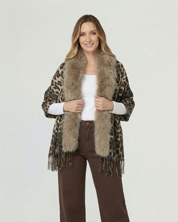 Poncho Mujer Camila Camel Lineatre