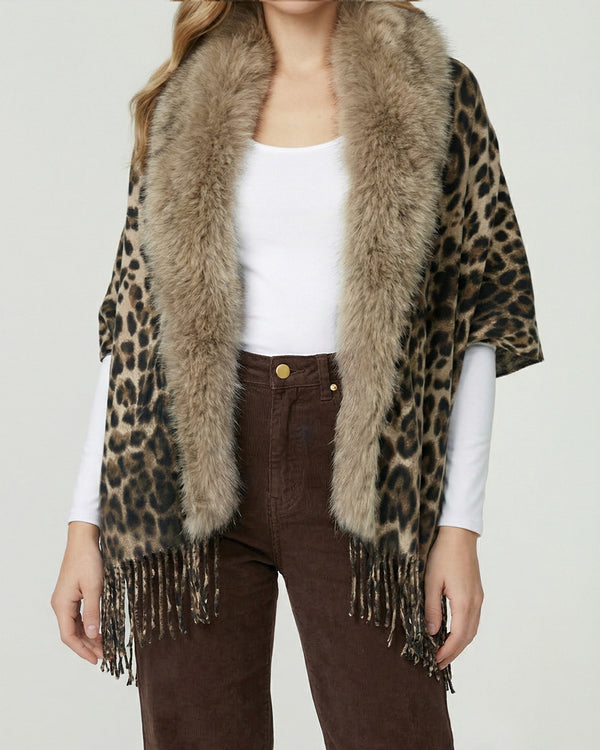 Poncho Mujer Camila Camel Lineatre