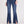 Jeans The Ness Cropped Flare Abertura Azul Lineatre
