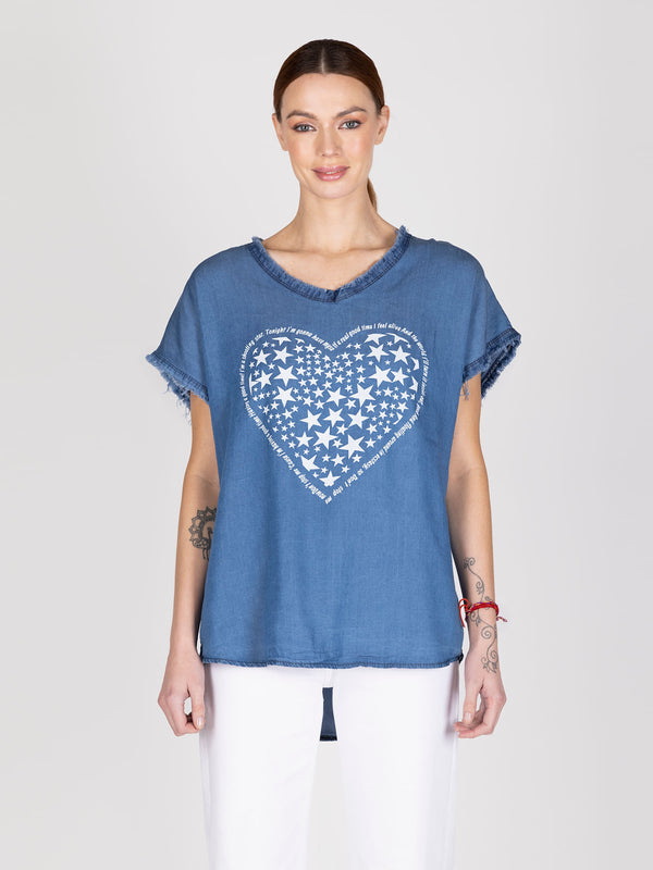 Polera corazón lineatre