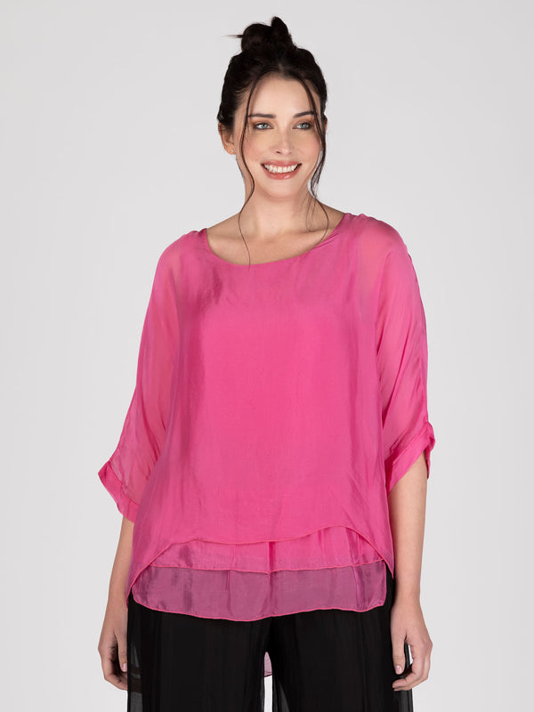 Blusa fucsia