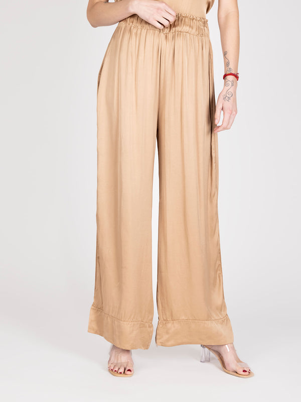 Pantalon comfy cognac lineatre