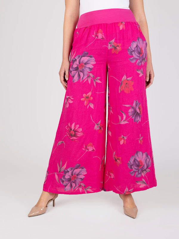 Pantalon fucsia lineatre