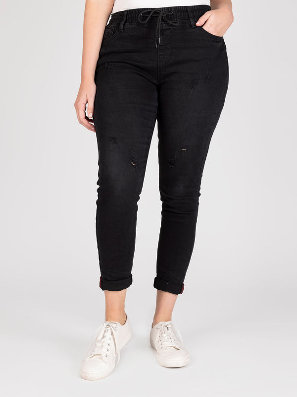 Jeans negro lineatre