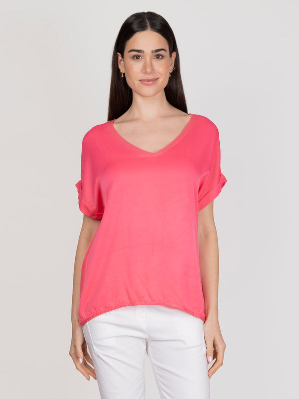 Polera fucsia lineatre